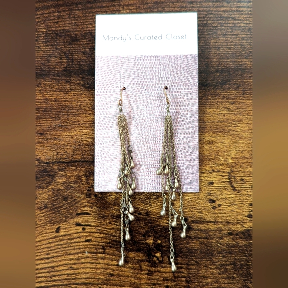Matte Gold Teardrop Earrings